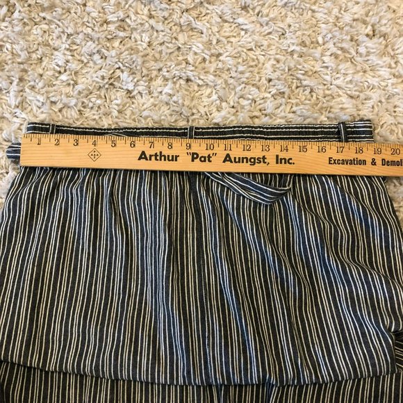 The Main Street Exchange Sz XXL Maxi Skirt Grey Pinstripe Comfort Waist Pockets - Picture 6 of 8